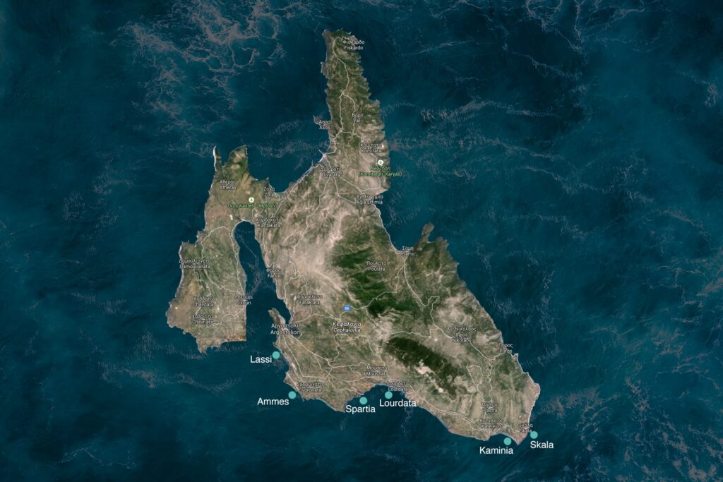 Le spiagge a sud di Cefalonia